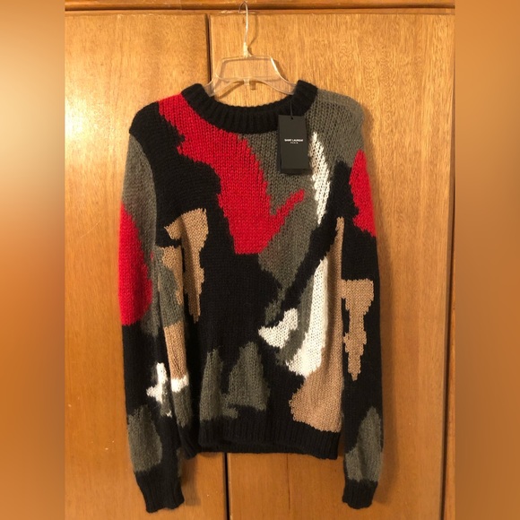 Saint Laurent Other - Saint Laurent Camouflage Intarsia Sweater